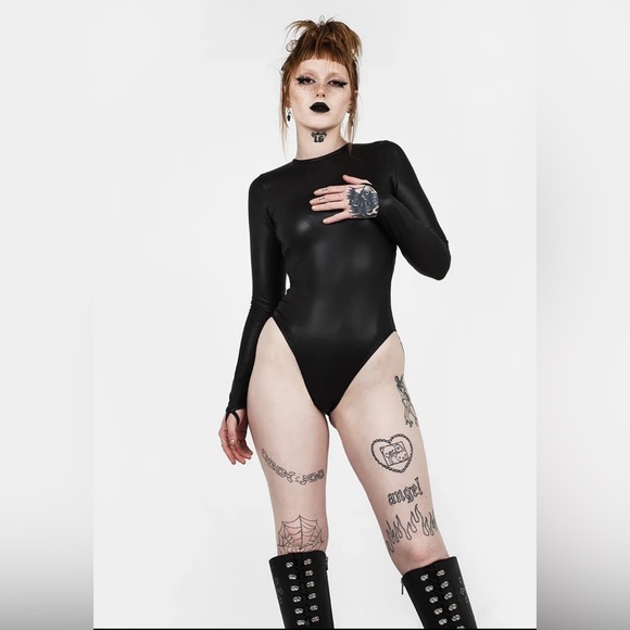 Disturbia Black Long Sleeve Bodysuit - Picture 2 of 10